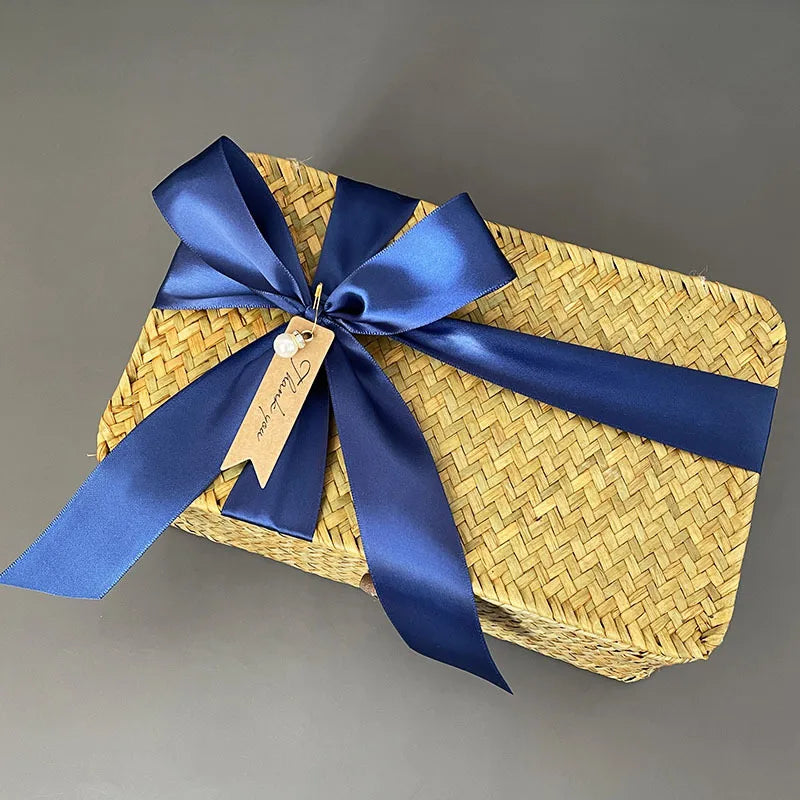 pastoral solid color wood storage box