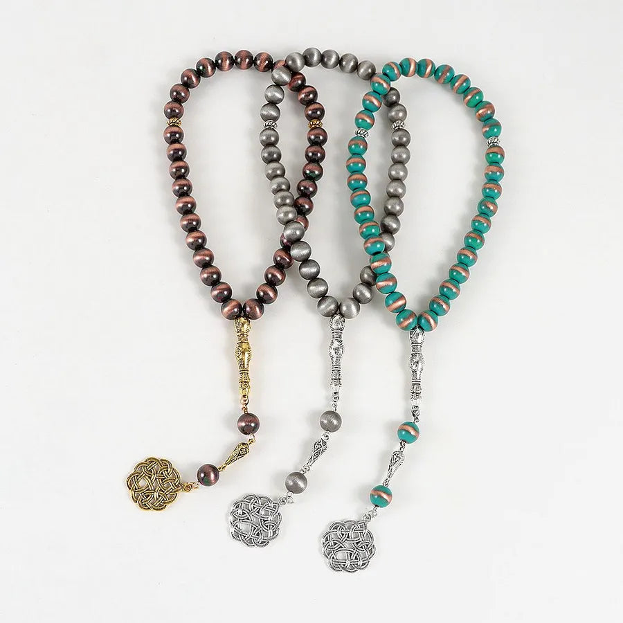Classical Handmade Color Block Arylic Alloy Wholesale Rosary