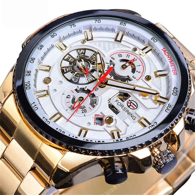 New hot sale forsining waterproof multifunctional mechanical watch men's fashion automatic mechanical watch
