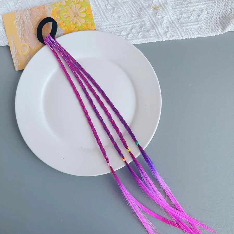 Cute Girl'S Solid Color Artificial Chemical Fiber Hair Tie