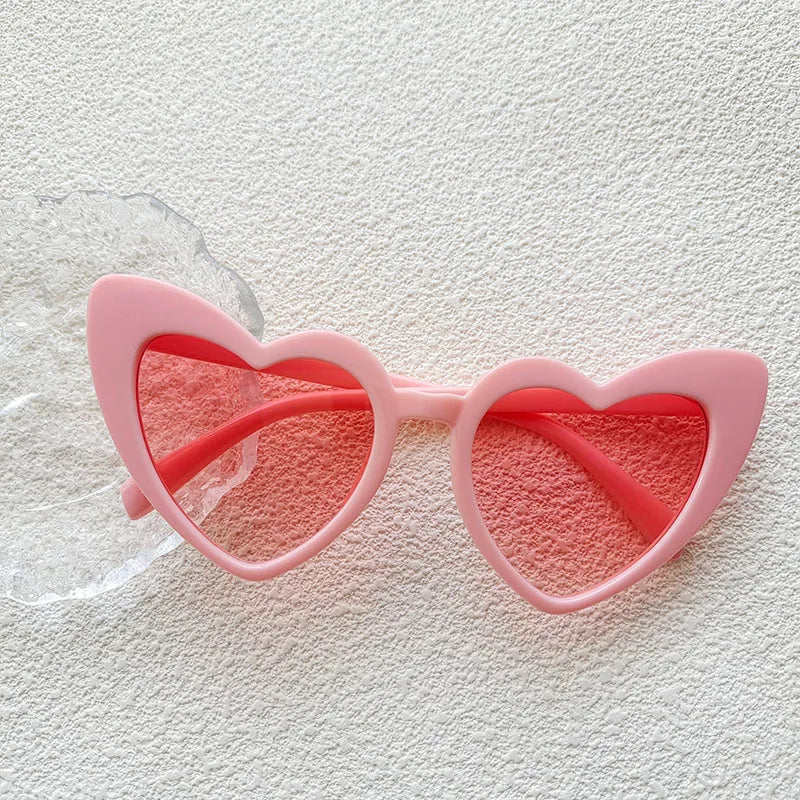 Casual Cute Color Block Pc Resin Special-Shaped Mirror Full Frame Kids Sunglasses