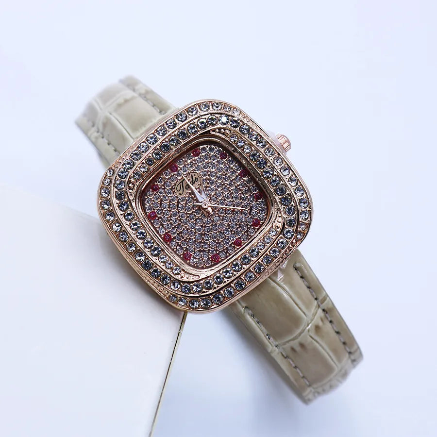 Casual Solid Color Buckle Quartz Women's Watches