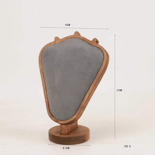 1 Piece Log Flannel Walnut Elegant Geometric Jewelry Display