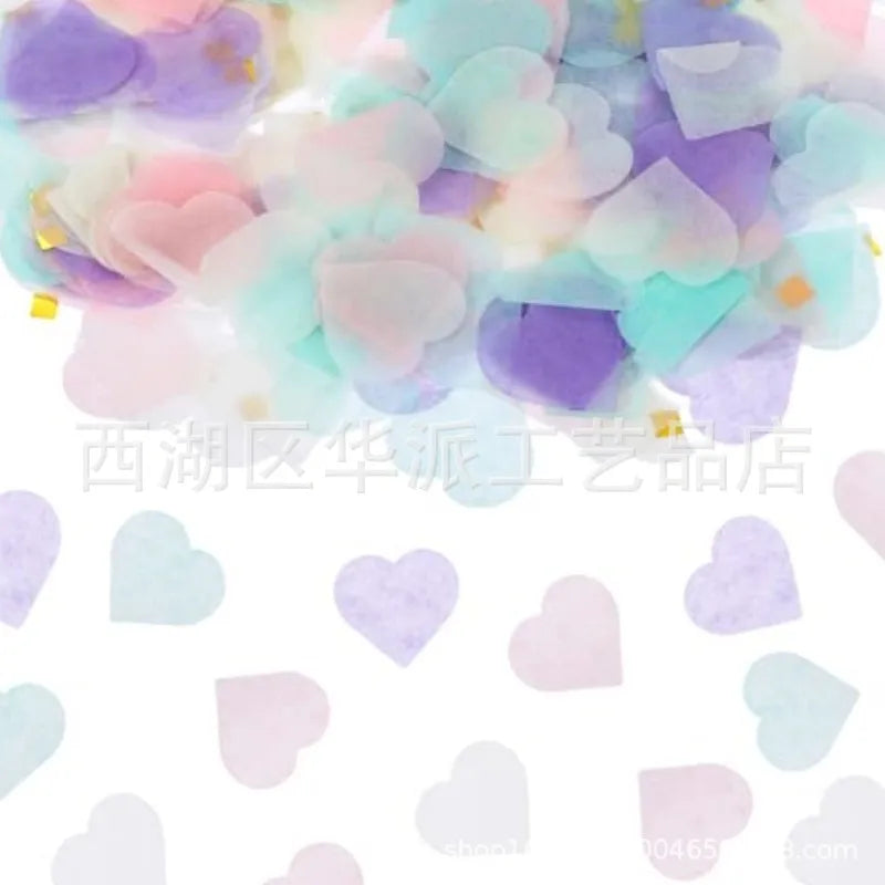 2.5cm heart-shaped love paper pieces Valentine's Day wedding venue hand-held throwing paper scraps transparent balloon filler