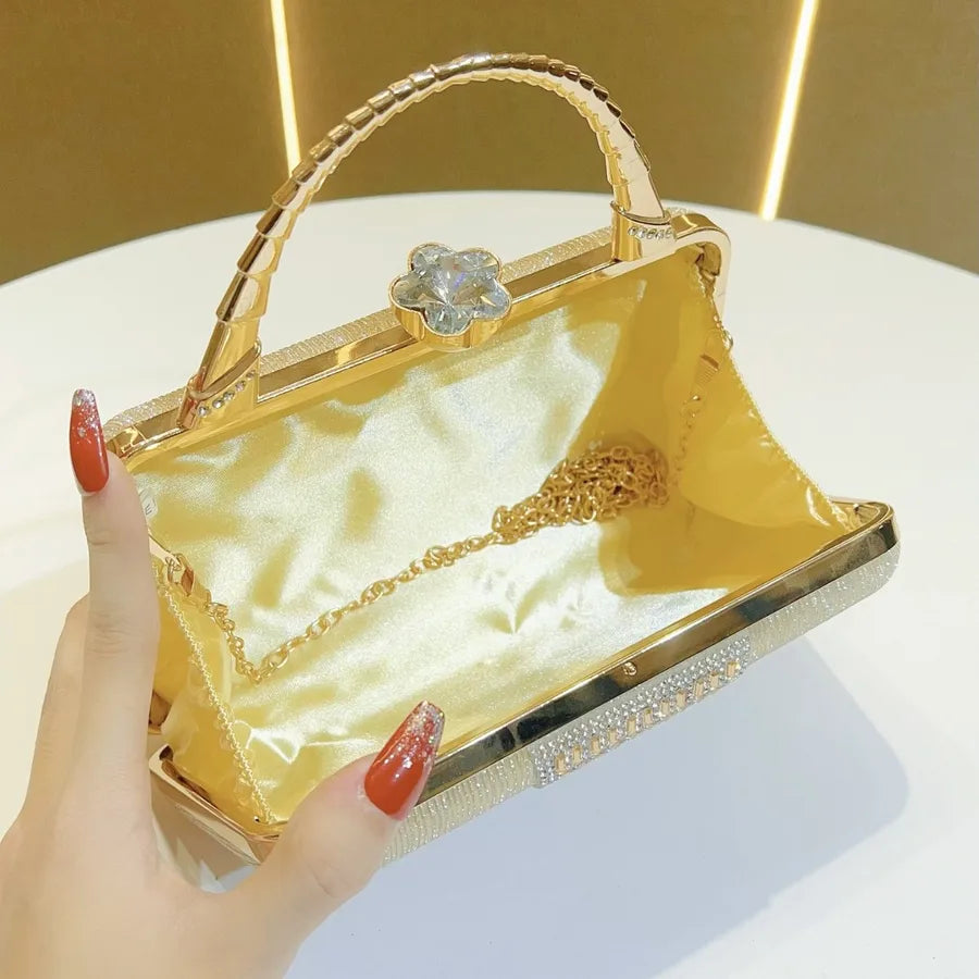 New Fashionable Retro  Party Handbag Women's Evening Dress Bag Crossbody Chain Small Bag For Dinner
