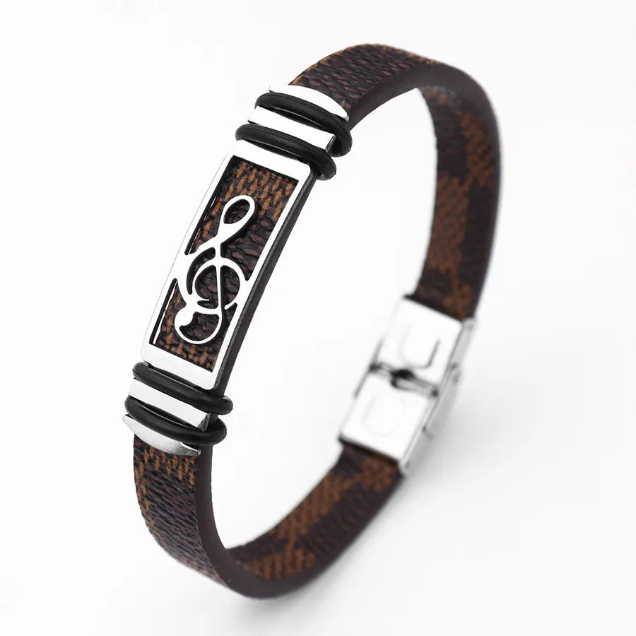 Retro Punk Animal rope Titanium Steel Plating Men's Bangle Men Cord & Leather Bracelets