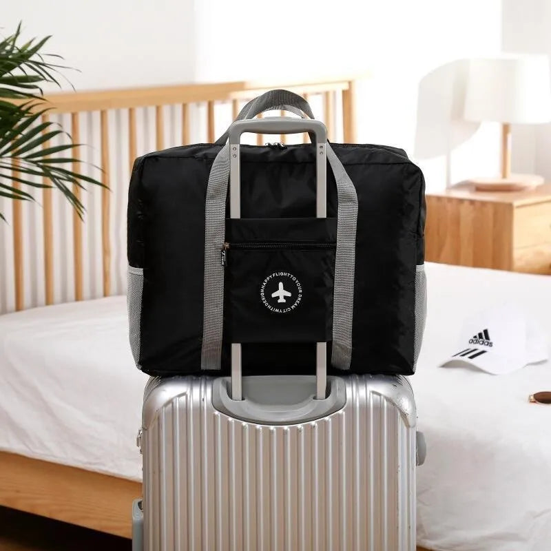 casual solid color oxford cloth travel bags