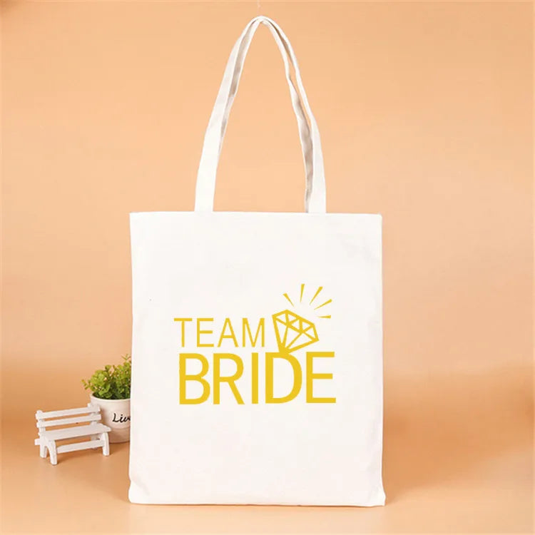 letter linen party gift bags