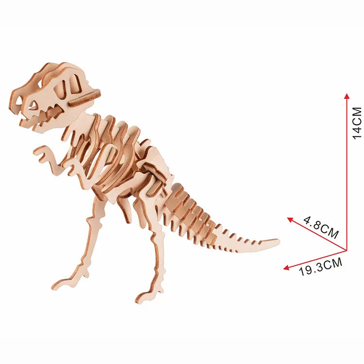 Cute Cartoon Animal Diy Building Blocks Stereo Puzzle Children's Handmade Wooden Assembled Model Stall Toy