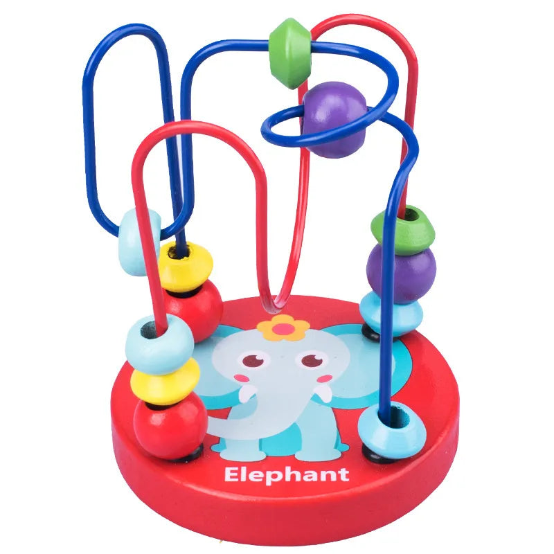 Children's eight-tone harp threading clock rainbow tower four sets of column shape plate twist insect baby educational toys wholesale