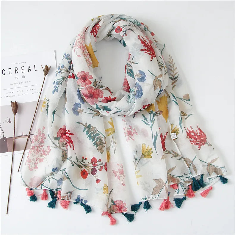 new scarf retro stitching bohemian cashew print silk scarf sunscreen yiwu wholesales