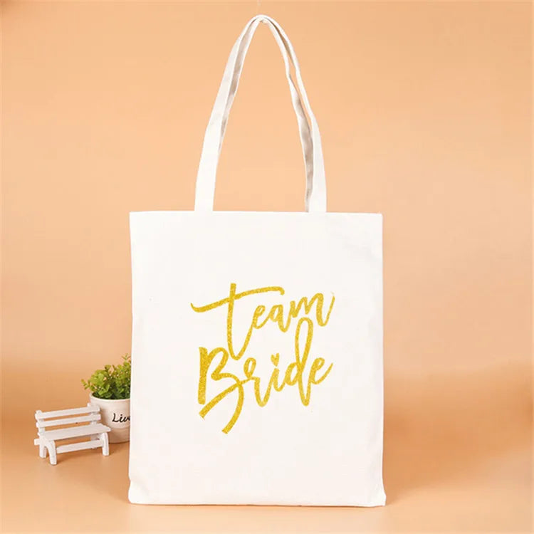 letter linen party gift bags
