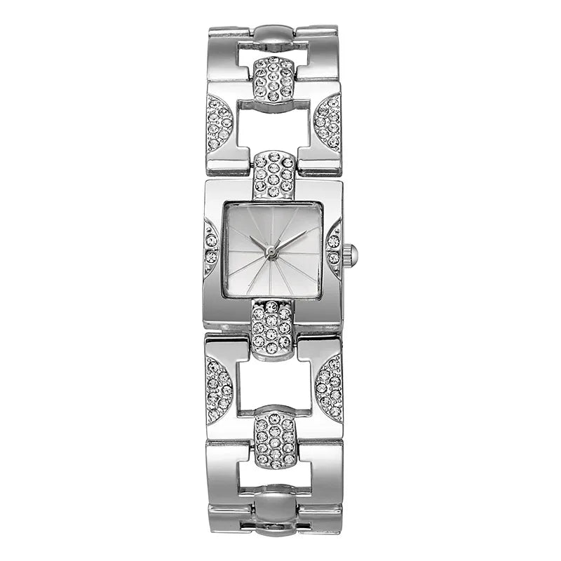 Vacation Simple Style Solid Color Jewelry Buckle Quartz Watch Women's Watches