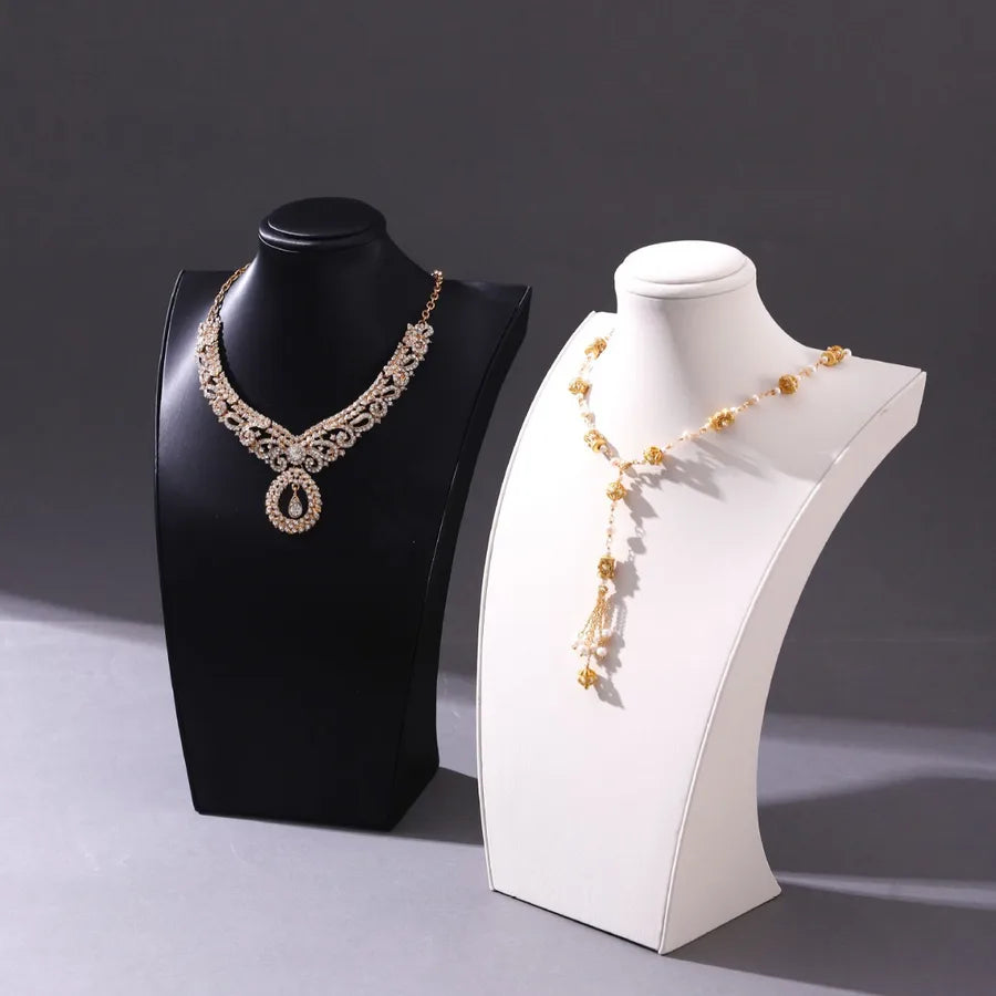 Jewelry Prop Matte Leather Pendant Necklace Display Mannequin Headless Model Window Display Neck Model Ornament High-End Feeling