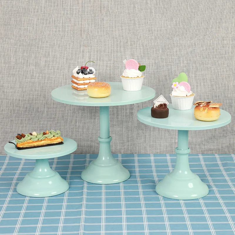 Nordic Style Solid Color Iron Daily Party Cake stand