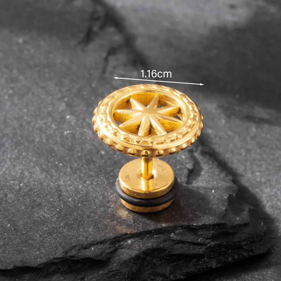 1 Piece Simple Style Star Antelope Flower 316 Stainless Steel  Ear Studs