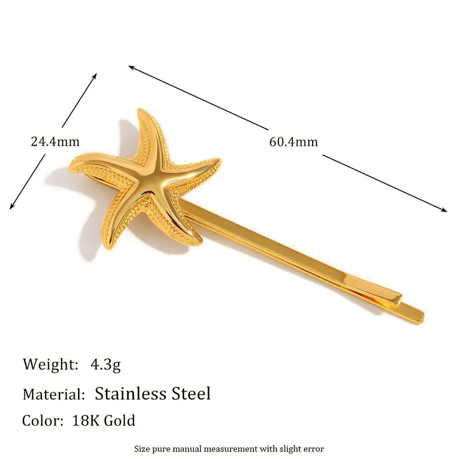 Vacation Classic Style Women's Solid Color 304 Stainless Steel Plating Hair Clip