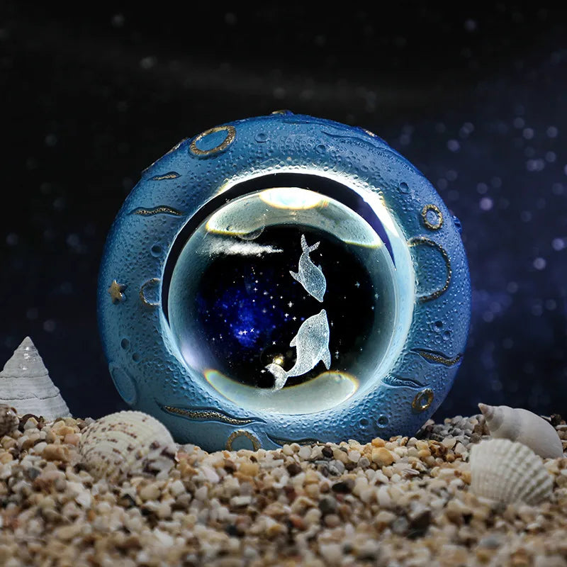 Simple Style Galaxy Dolphin Resin Crystal Lighting Accessories