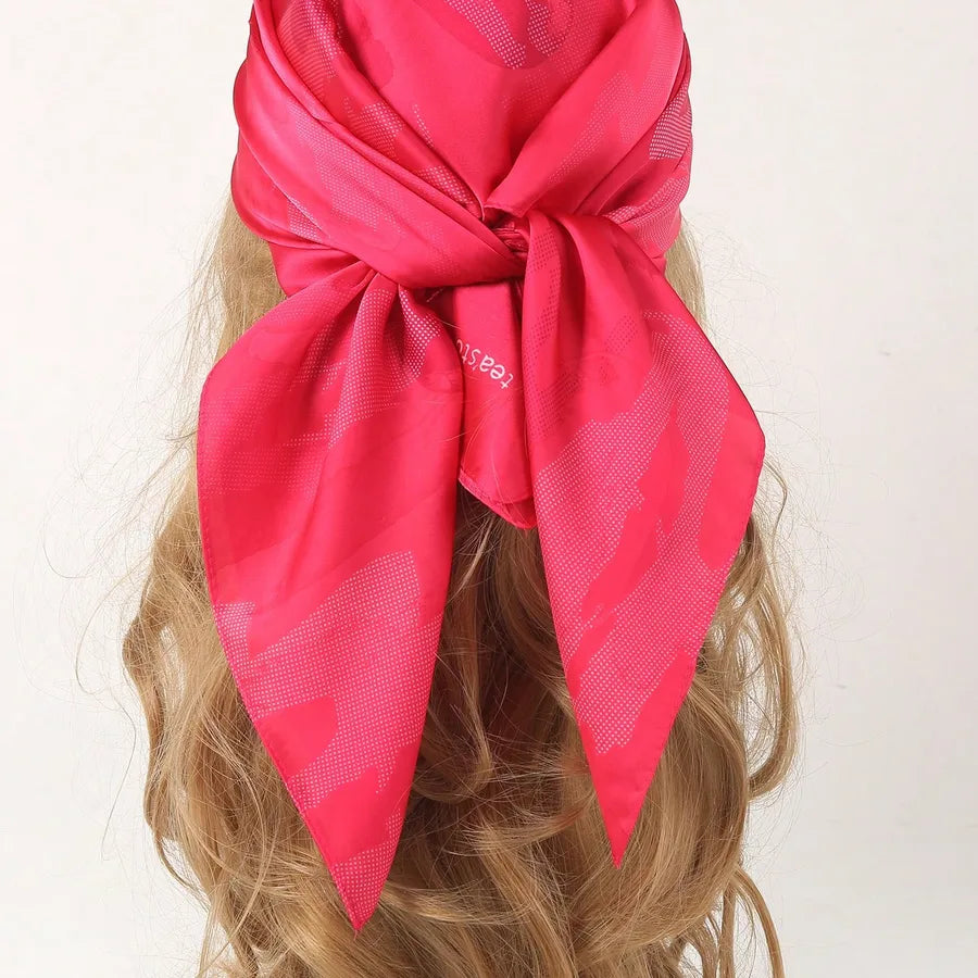 Unisex Casual Vacation Simple Style Solid Color Satin Kerchief