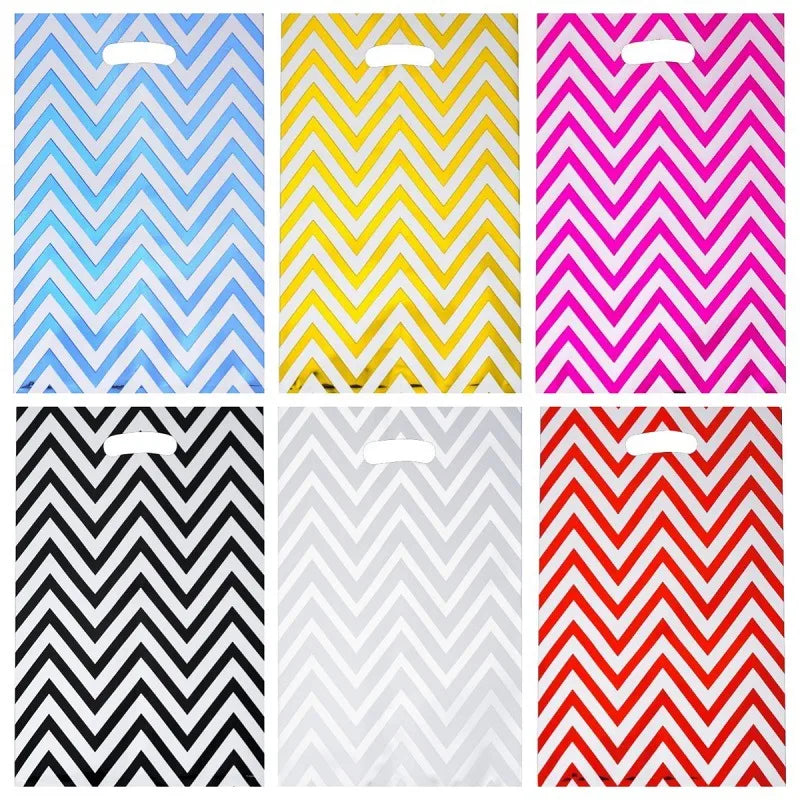 Birthday Simple Style Stripe Aluminum Film Birthday Festival Gift Wrapping Supplies Gift Bags