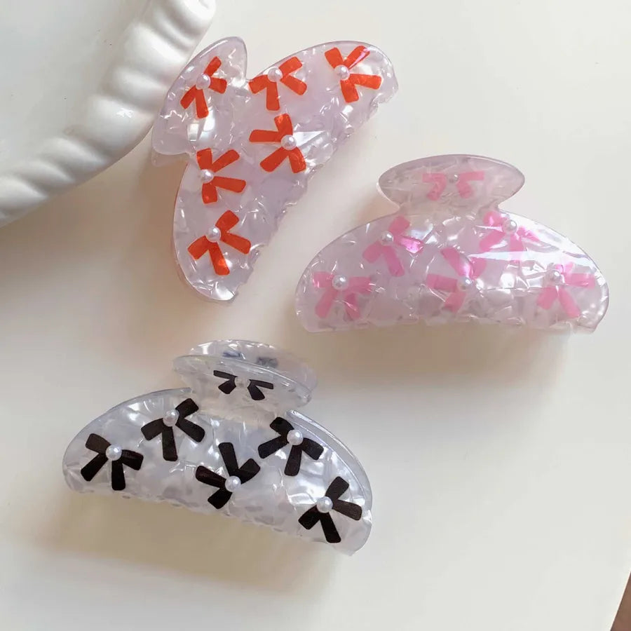 Vacation Classic Style Women's Bow Knot Acrylic Hair Claws