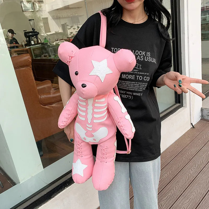 Waterproof Bear Solid Color Casual Travel Women's Backpack