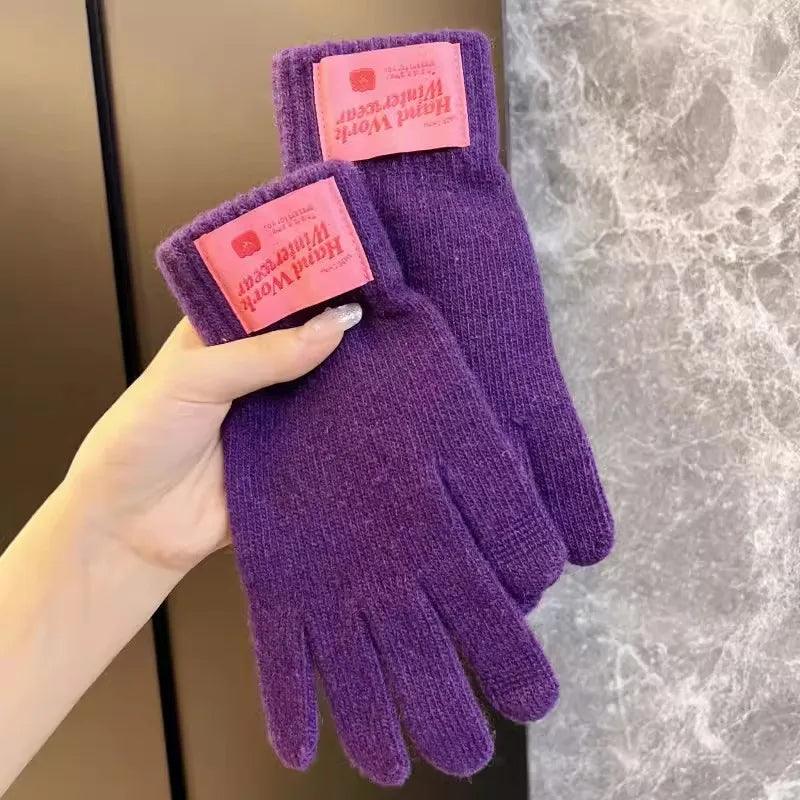 unisex simple style solid color gloves 1 set