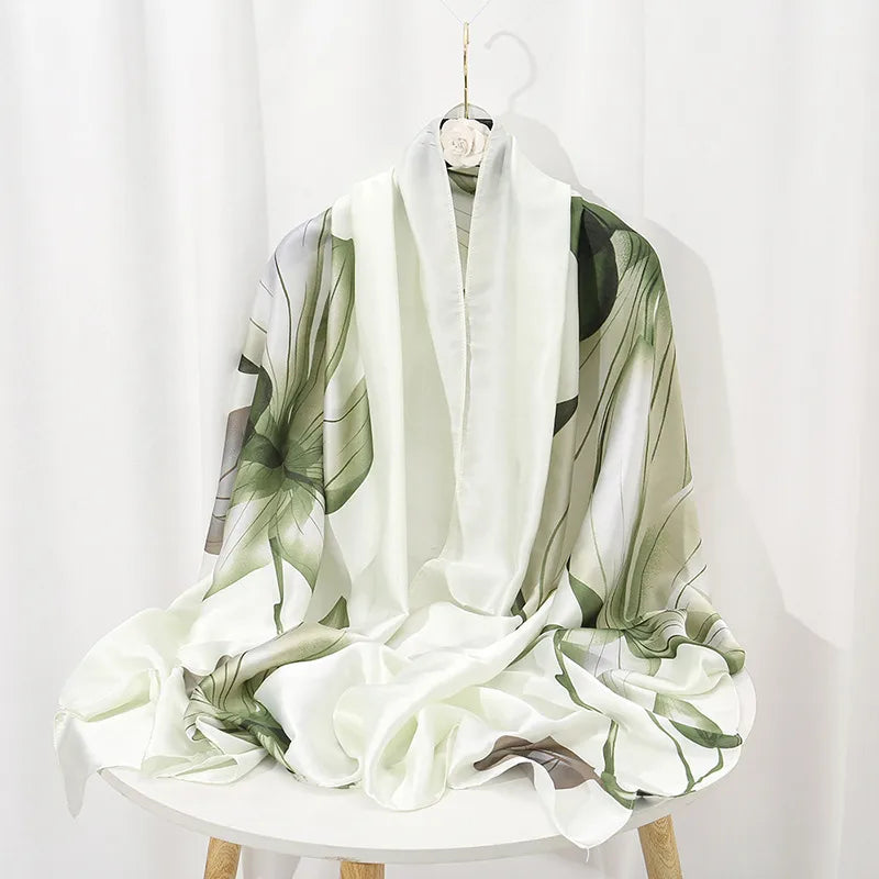 women's lady flower cloud brocade printing scarf