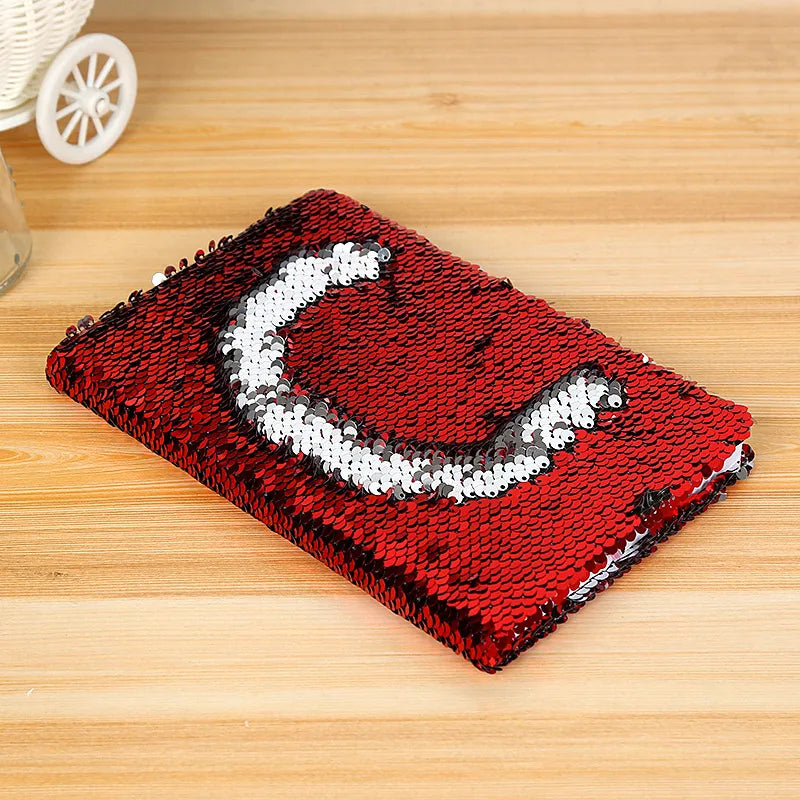 Color Changing Fish Scale Sequin Notebook Customizable Cover Pattern Creative Stationery Ideal For Anniversary And Award Ceremonies
