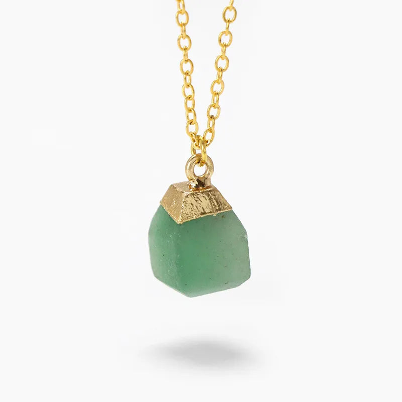 Sweet Geometric Alloy natural stone Pendant Necklace In Bulk