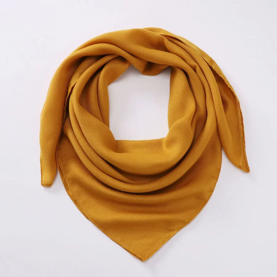 Women's Elegant Simple Style Solid Color Imitation cotton and linen Silk Scarf