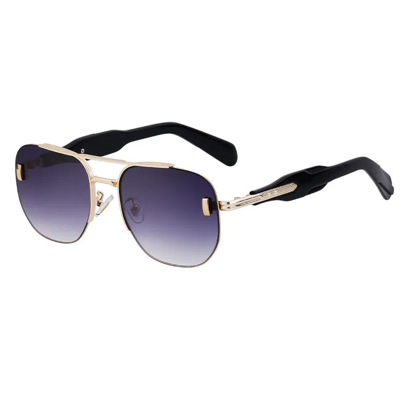 Vacation Solid Color Pc Tinted Lenses Square Full Frame Men's Sunglasses