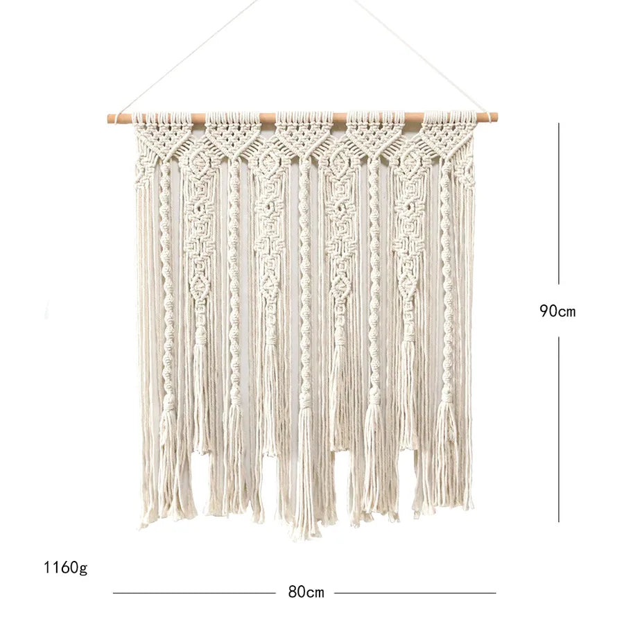 New Cotton Rope Hand-woven Tapestry Home Bedroom Decorative Room Decorative Wall Decorative Bohemian Style Tapestry