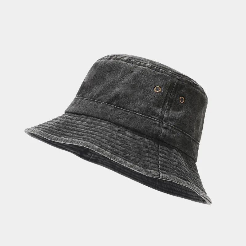 women's elegant basic simple style solid color patchwork flat eaves bucket hat