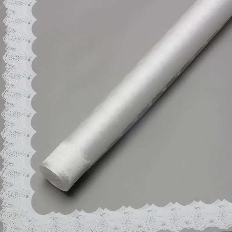 Elegant Romantic Lace Plastic Daily Date Korean Floral Wrapping Paper Party Supplies Gift Wrapping Supplies 1 Pack of 20 Sheets