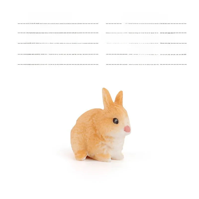 simulation mini farm poultry chicken duck goose cow gold small animal miniature model sand table ornaments wholesale
