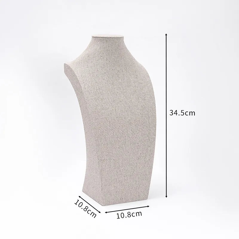 1 Piece linen Elegant Retro Geometric Solid Color Jewelry Display Jewelry Rack
