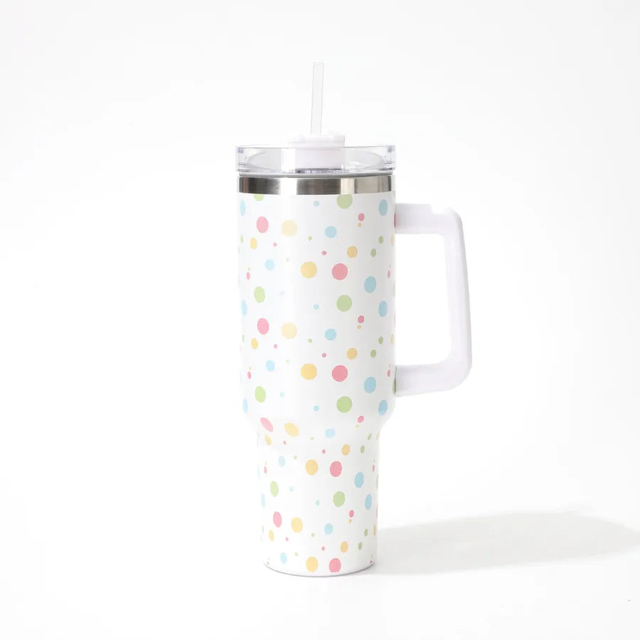 Cute Polka Dots 304 Stainless Steel Thermos Cup 1 Piece