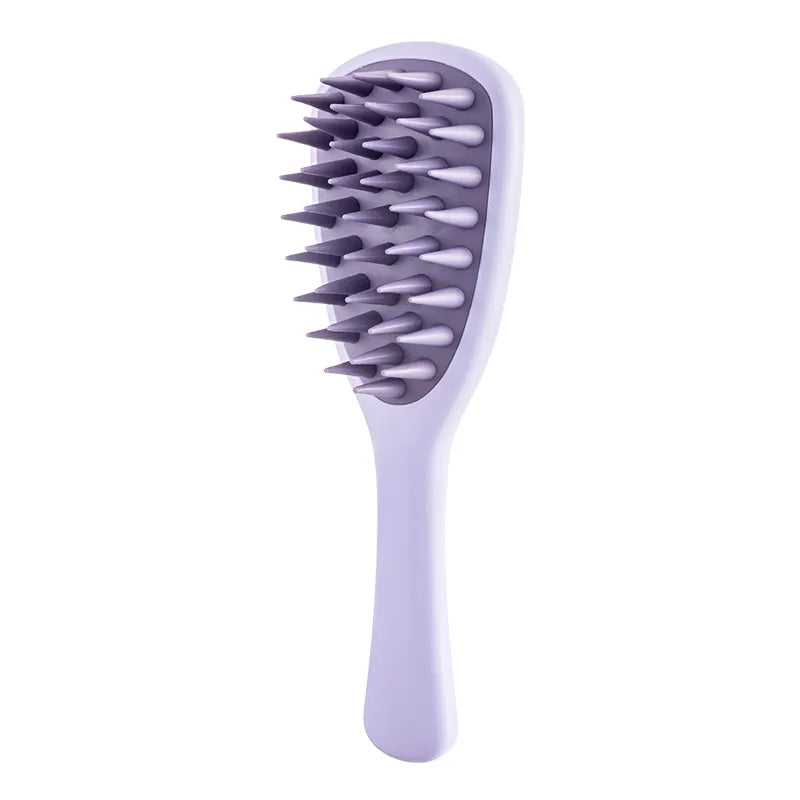 new ginkgo leaf shampoo massager silicone thick tooth belt handle shampoo comb long handle shampoo artifact