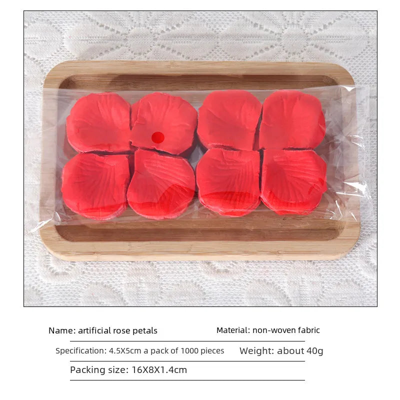 Wedding Celebration Supplies 1000 Pieces Non-Woven Fabric Rose Petal Decorative Artificial Flowers Wedding Room Decoration Petals