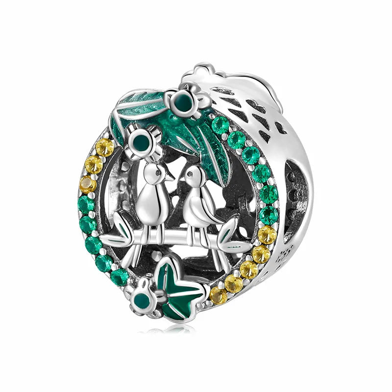 1 Piece 925 Sterling Silver Zircon Cactus Flower Pendants