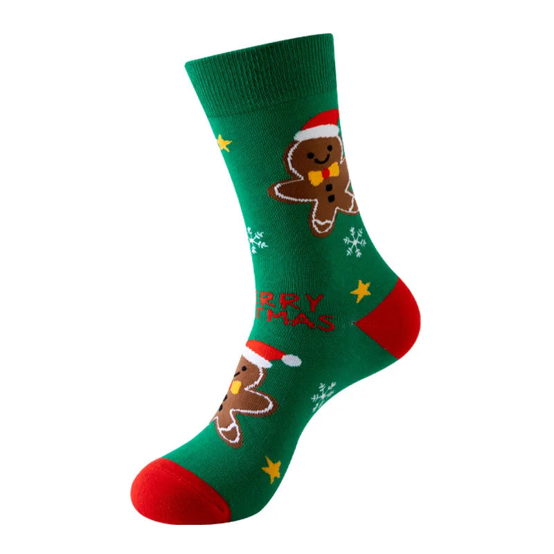 Christmas Cute Modern Style Unisex Christmas Tree Gingerbread Snowman Cotton Polyester Ankle Socks A Pair