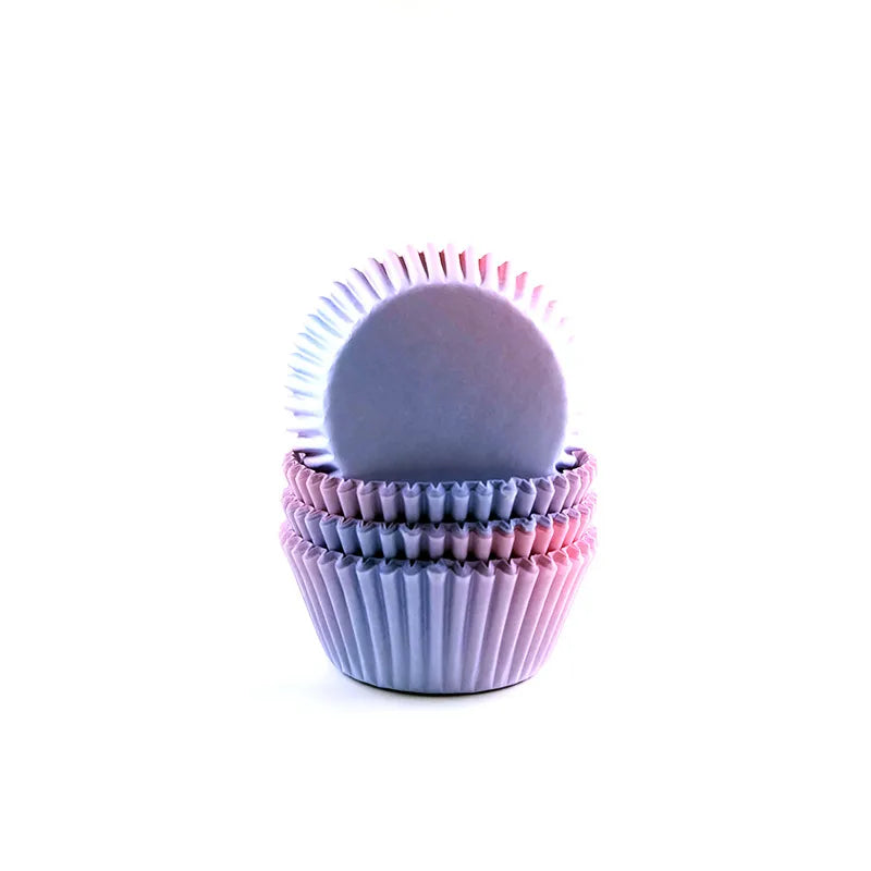Simple Style Rainbow Heart Shape Solid Color Anti-oil paper Bakeware cake cups