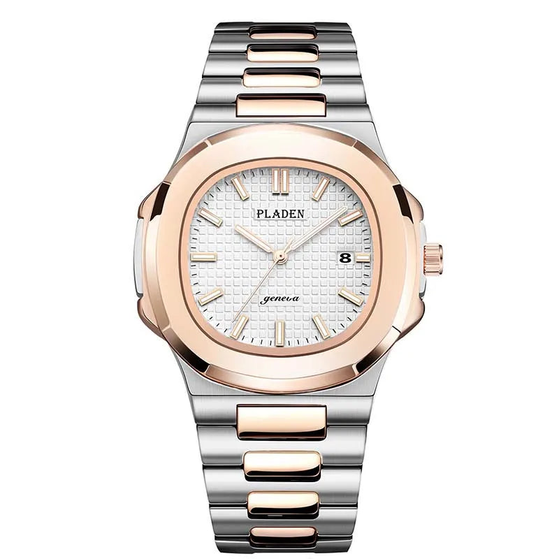PLADEN Brand Watch hot Classic Men's High-end Fashion Business Stainless Steel Waterproof Quartz Watch
