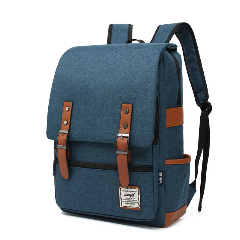 Unisex Solid Color Oxford Cloth Zipper Buckle Fashion Backpack School Backpack