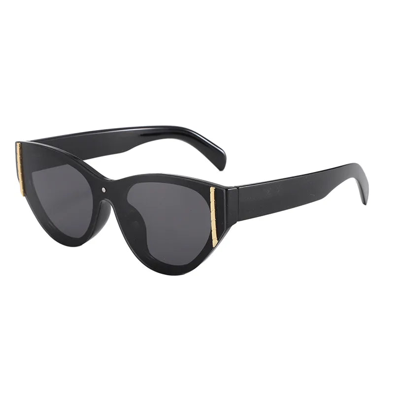 Streetwear Affordable luxury style Advanced Sense Solid Color Pc Cat Eye Full Frame Women's Sunglasses