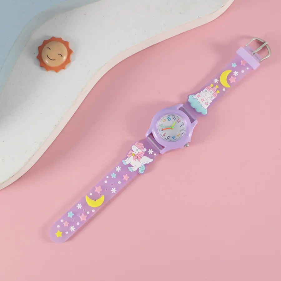 New PVC Color Case Cartoon Children's Quartz Watch Cute Creative Toy Watch Primary School Boys Girls Watch