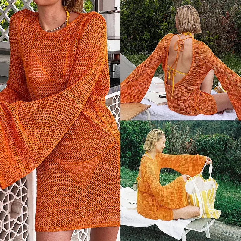 Women's Solid Color Vacation Simple Style Cover Ups