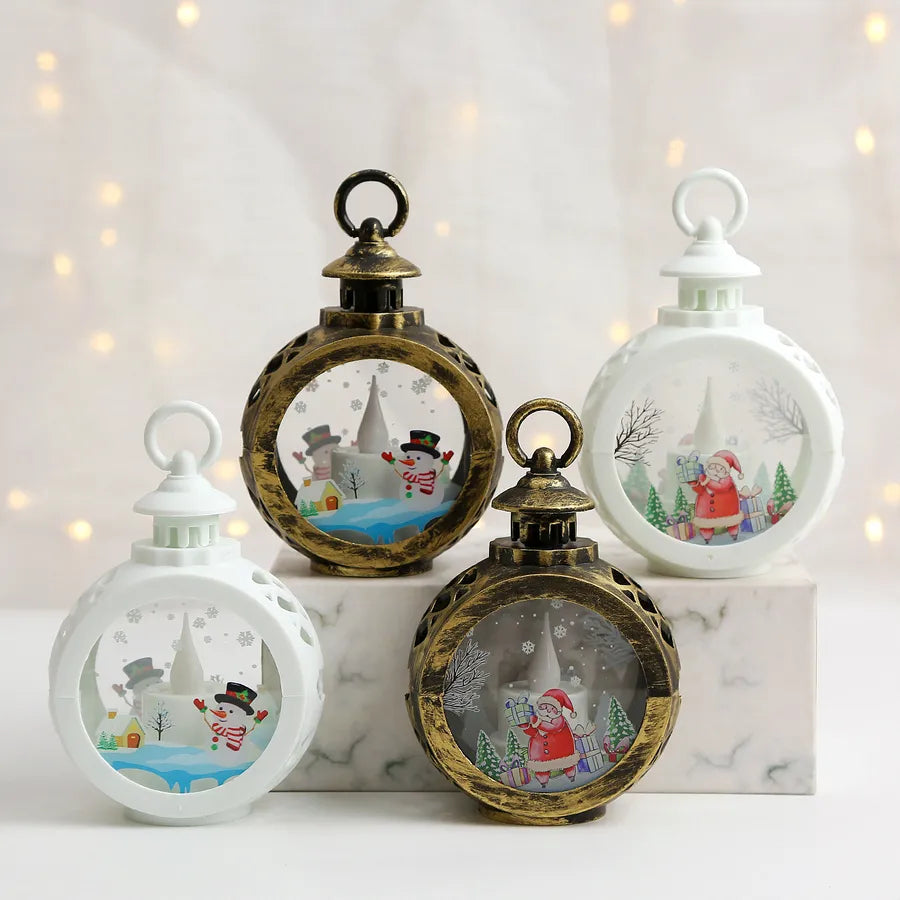Portable Christmas Decoration Lantern Atmosphere Lighting Creative Desktop Props Gift for Quiet Night American Style