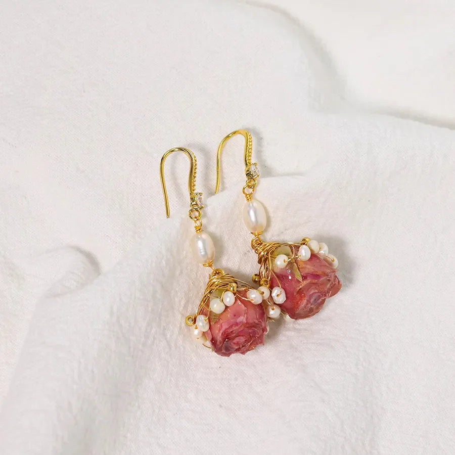 Live broadcast  natural pearl earrings high-grade earrings s925 silver needle women's design natural freshwater real pearl